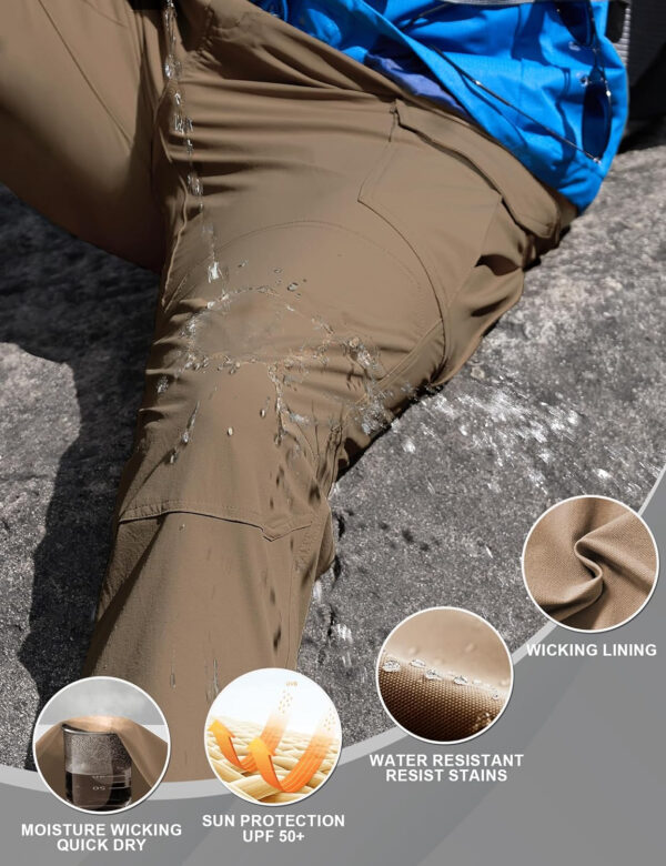 6899faaf51843ca5cfb278f3e5655999614f0649bba4179884492.jpg MOURCE Men's Lightweight Hiking Pants Quick Dry - Water Resistant Outdoor Cargo Pants for Men 7 Pockets