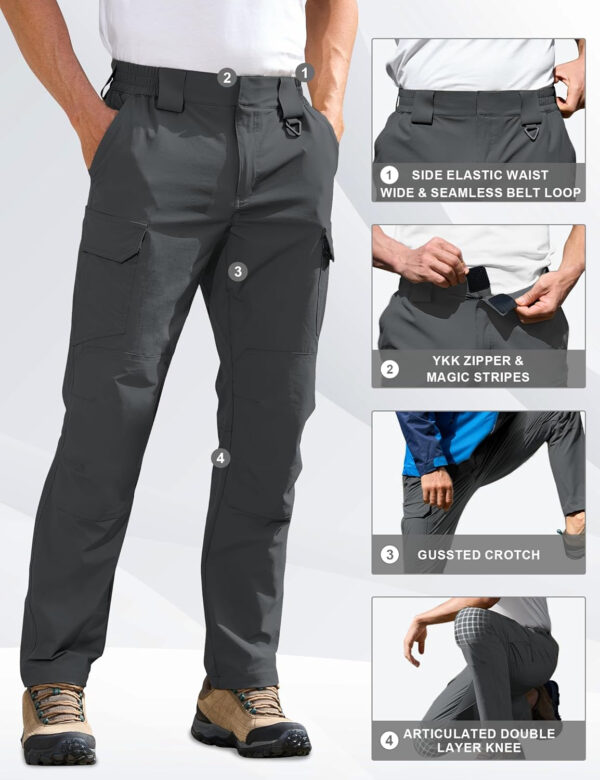 6899fab282a1c43c7e65d53a65f6d42a9d1ddd33bbf31ab206ab5.jpg MOURCE Men's Lightweight Hiking Pants Quick Dry - Water Resistant Outdoor Cargo Pants for Men 7 Pockets