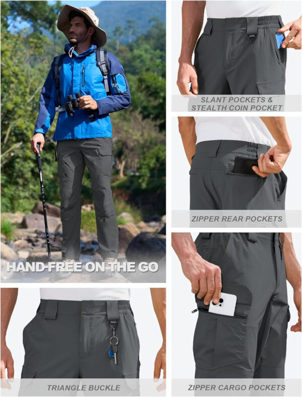 6899fab41761c56b3d9e7a65650ca52ce5299f91aed4014e0ee0d.jpg MOURCE Men's Lightweight Hiking Pants Quick Dry - Water Resistant Outdoor Cargo Pants for Men 7 Pockets