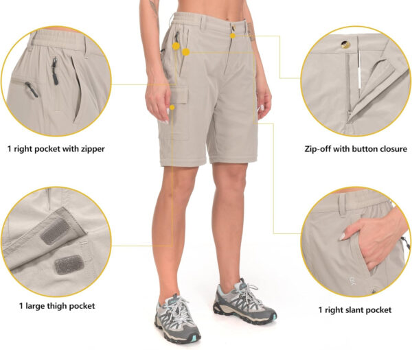 6899fb4b21efc6730464901e4e6a4824fae176cc205a0642f98f6.jpg Little Donkey Andy Women's Stretch Convertible Pants, Zip Off Quick Dry Hiking Pants