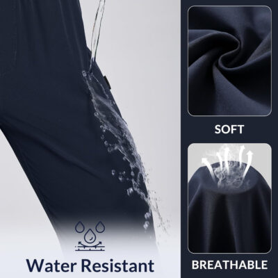 baleaf Women's Hiking Water Resistant Pants UPF Roll Up Convertible Capri Pant Quick Dry Zipper Pockets Travel Fishing