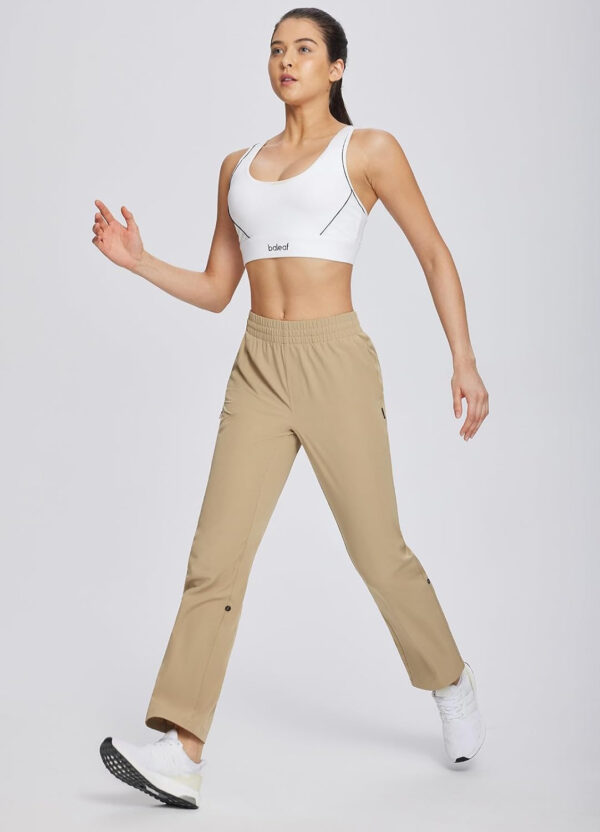 baleaf Women's Hiking Water Resistant Pants UPF Roll Up Convertible Capri Pant Quick Dry Zipper Pockets Travel Fishing