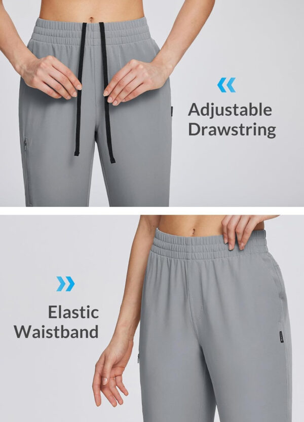 baleaf Women's Hiking Water Resistant Pants UPF Roll Up Convertible Capri Pant Quick Dry Zipper Pockets Travel Fishing