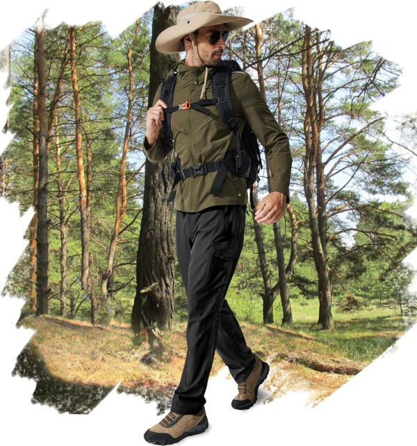 6899fdd3c5af3dfecf4122c0d024c7c025acb50d006f984491689.jpg MOURCE Hiking Pants Men Lightweight Quick Dry - Water Resistant Stretch Cargo Travel Pants for Men with 6 Pockets