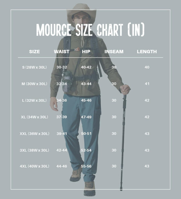 6899fde110ca2a329e157576bc6ea0b4d91f2ed1ec4e0d2027e56.jpg MOURCE Hiking Pants Men Lightweight Quick Dry - Water Resistant Stretch Cargo Travel Pants for Men with 6 Pockets