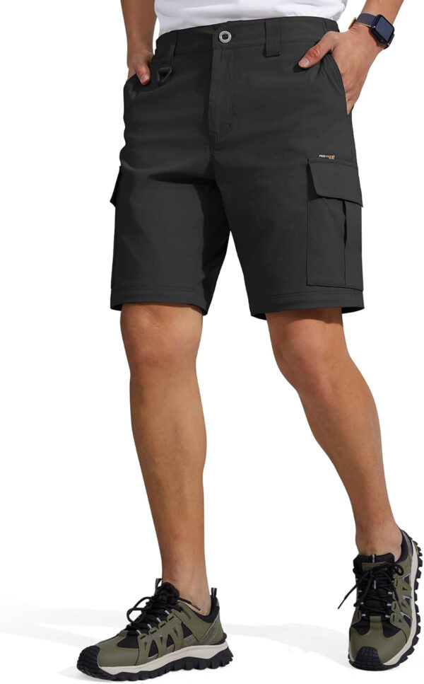 FREE SOLDIER Mens Hiking Pants Convertible Waterproof Lightweight Quick Dry Zip Off Cargo Pants