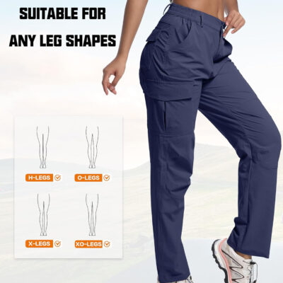 WENRONSTA Women's Hiking Cargo Pants Lightweight Quick Dry Waterproof UPF 50+ Camping Fishing Travel Outdoor Work Pants