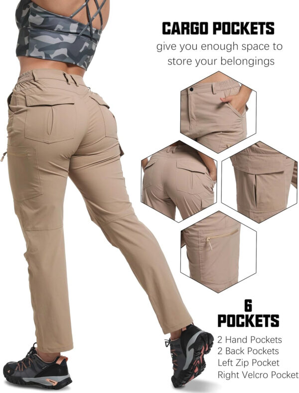 WENRONSTA Women's Hiking Cargo Pants Lightweight Quick Dry Waterproof UPF 50+ Camping Fishing Travel Outdoor Work Pants