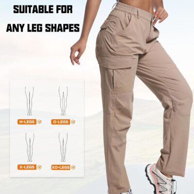 WENRONSTA Women's Hiking Cargo Pants Lightweight Quick Dry Waterproof UPF 50+ Camping Fishing Travel Outdoor Work Pants