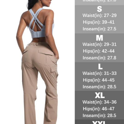 WENRONSTA Women's Hiking Cargo Pants Lightweight Quick Dry Waterproof UPF 50+ Camping Fishing Travel Outdoor Work Pants