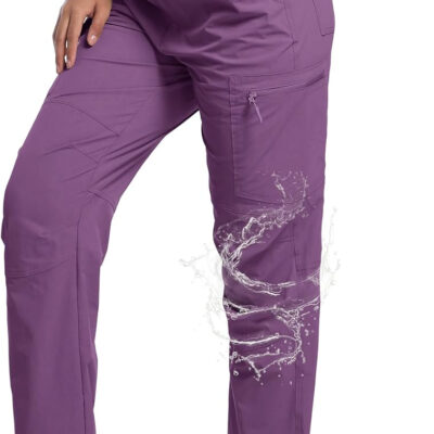 WENRONSTA Women's Hiking Cargo Pants Lightweight Quick Dry Waterproof UPF 50+ Camping Fishing Travel Outdoor Work Pants