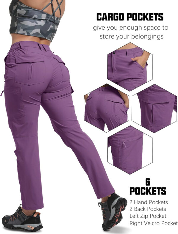 WENRONSTA Women's Hiking Cargo Pants Lightweight Quick Dry Waterproof UPF 50+ Camping Fishing Travel Outdoor Work Pants