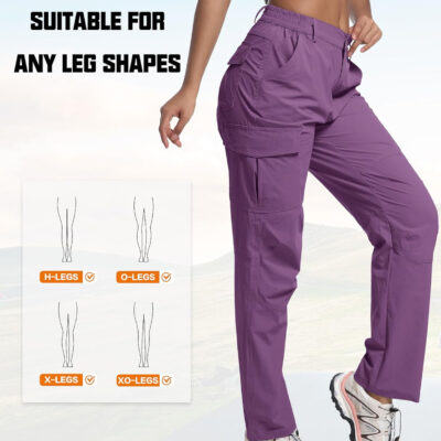 WENRONSTA Women's Hiking Cargo Pants Lightweight Quick Dry Waterproof UPF 50+ Camping Fishing Travel Outdoor Work Pants