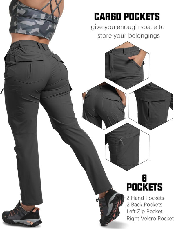 WENRONSTA Women's Hiking Cargo Pants Lightweight Quick Dry Waterproof UPF 50+ Camping Fishing Travel Outdoor Work Pants