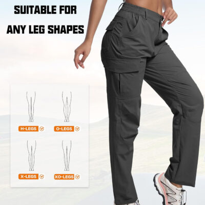 WENRONSTA Women's Hiking Cargo Pants Lightweight Quick Dry Waterproof UPF 50+ Camping Fishing Travel Outdoor Work Pants
