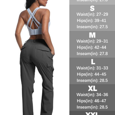 WENRONSTA Women's Hiking Cargo Pants Lightweight Quick Dry Waterproof UPF 50+ Camping Fishing Travel Outdoor Work Pants
