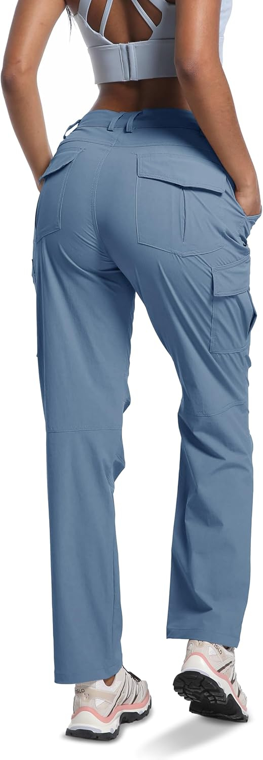 WENRONSTA Women's Hiking Cargo Pants Lightweight Quick Dry Waterproof UPF 50+ Camping Fishing Travel Outdoor Work Pants
