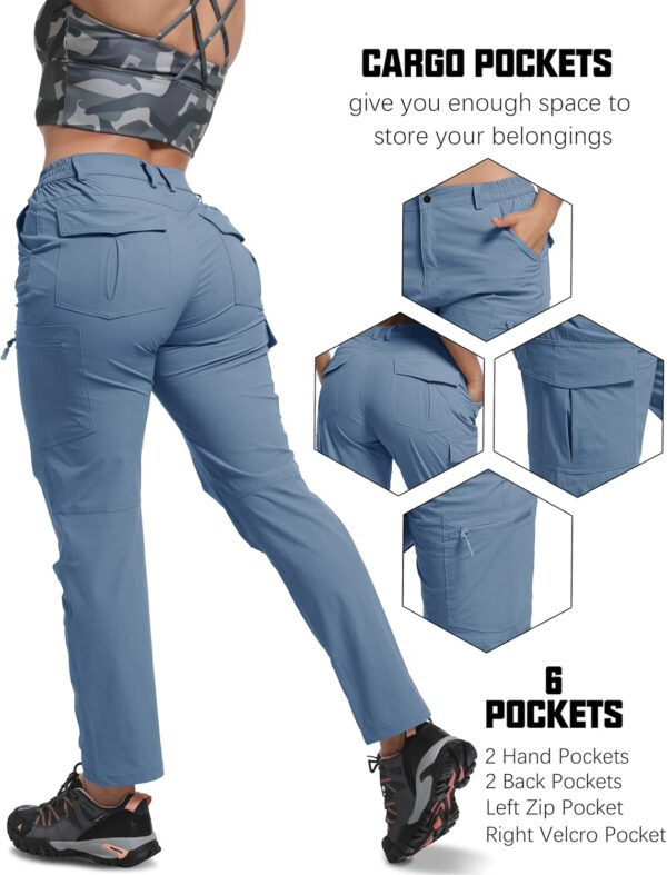 WENRONSTA Women's Hiking Cargo Pants Lightweight Quick Dry Waterproof UPF 50+ Camping Fishing Travel Outdoor Work Pants