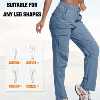 WENRONSTA Women's Hiking Cargo Pants Lightweight Quick Dry Waterproof UPF 50+ Camping Fishing Travel Outdoor Work Pants