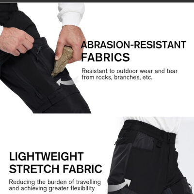 6899ff4933ae67267bd779b15d018ac4d5584e37bd83cc44776a6.jpg fit space Men's Reinforced Hiking Pants Tapered Zip Off Trekking Pants Convertible Vented