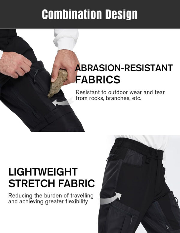 6899ff4933ae67267bd779b15d018ac4d5584e37bd83cc44776a6.jpg fit space Men's Reinforced Hiking Pants Tapered Zip Off Trekking Pants Convertible Vented