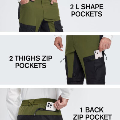6899ff510c5070135f3f362dec44fd45b746db315085de1fd03ea.jpg fit space Men's Reinforced Hiking Pants Tapered Zip Off Trekking Pants Convertible Vented