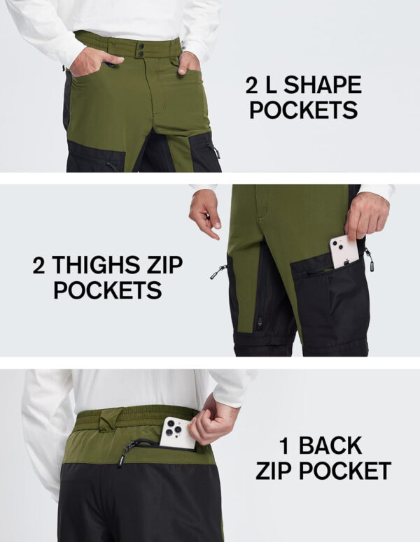 6899ff510c5070135f3f362dec44fd45b746db315085de1fd03ea.jpg fit space Men's Reinforced Hiking Pants Tapered Zip Off Trekking Pants Convertible Vented
