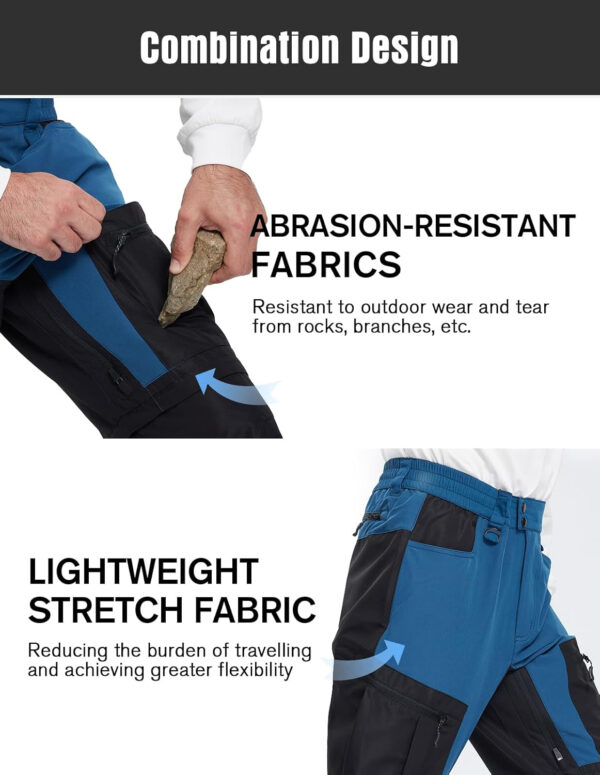 6899ff5bce6ea4bb6d68c5cb3bfbe6a42edf6d41ff6a897016bfe.jpg fit space Men's Reinforced Hiking Pants Tapered Zip Off Trekking Pants Convertible Vented