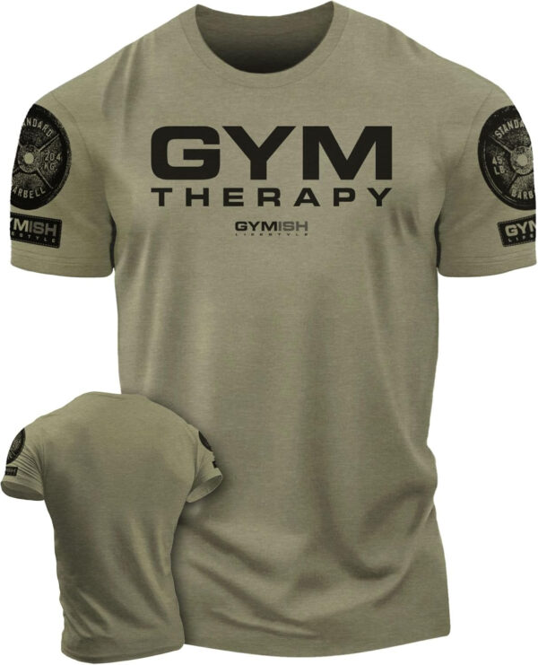 689a0c24a2fdecf58b15c4819dda44393a29decf9f8e34b309a70.jpg Gymish Lifestyle Gym Therapy Workout Shirts for Men, Lifting T-Shirt for Gym Workout