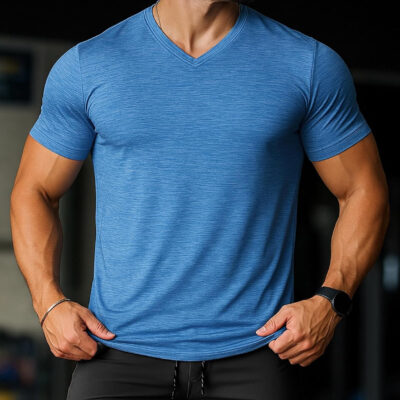 689a0d8186a46c69babfe12bde923b829357f864b79eb67826d8d.jpg 5 Pack Mens V-Neck Dry Fit T-Shirts, Active Athletic Short Sleeve Workout Tops, Performance Gym Tees (Available in Plus Size)