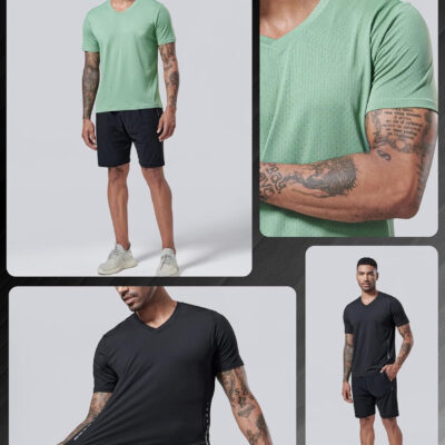 689a0d9a910fc788ae52ce1ac7c0ec6f28e8634401e1ca3bee2ea.jpg 5 Pack Mens V-Neck Dry Fit T-Shirts, Active Athletic Short Sleeve Workout Tops, Performance Gym Tees (Available in Plus Size)