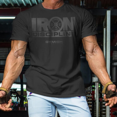 Gymish Lifestyle Iron Discipline Gym Workout Shirt for Men Motivational T-Shirt