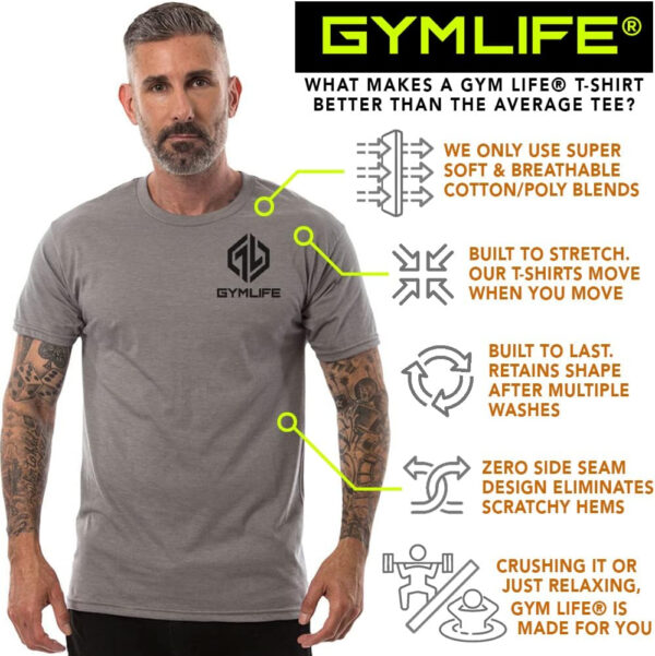 689a0e52d7adbf257bc203727f2db2b24e83d048f15fd3a209900.jpg Gym Life Men's Power Up Athletic Performance Short Sleeve Workout T-Shirt, Black