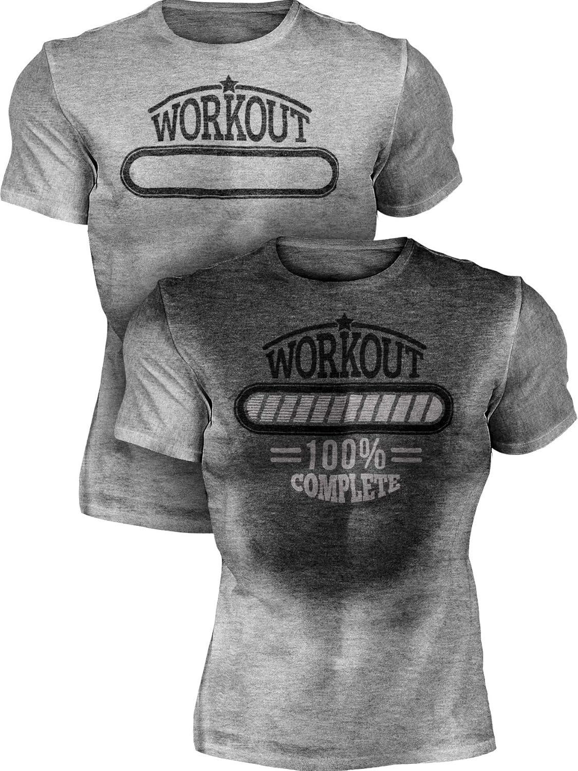 Actizio Men's Workout Shirt Sweat Activated Motivational Exercise Gym Moisture Wicking Fitness - Workout Complete