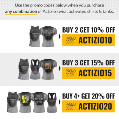 689a0ff9386306adf25b02306f5c2f8de2649e2f810139e053f97.jpg Actizio Men's Workout Shirt Sweat Activated Motivational Exercise Gym Moisture Wicking Fitness - Workout Complete