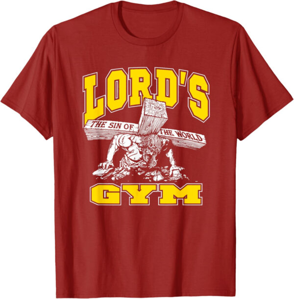689a10c81188b5fe09bf9a59a198986726d889a10e601d90993d5.jpg Lords Gym - Lord's The Sin of World Jesus T-Shirt