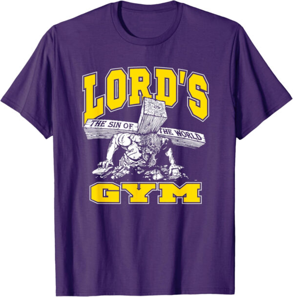 689a10ea5448ceee2fc9ba6625bd69215cf26a829f33f30065474.jpg Lords Gym - Lord's The Sin of World Jesus T-Shirt