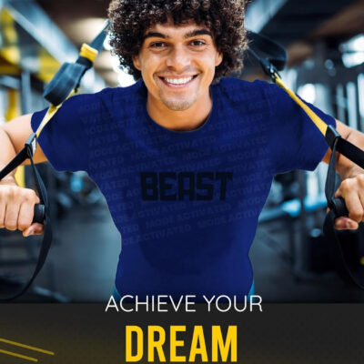 689a1244ca3c83a24db0bb31a32b8d49f1331c407088e38cc8b80.jpg Actizio Men Workout Shirt Performance Fabric T-Shirt Short Sleeve Sweat Activated Motivational Exercise Gym Athletic T-Shirt