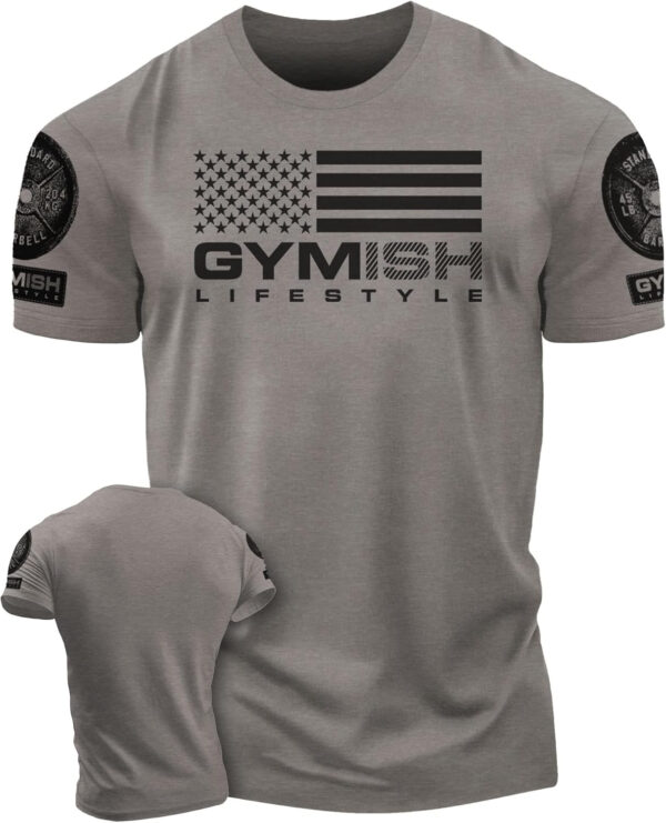 689a13273b871b89e9d87e70f978b645af673ccc36576c1aaf688.jpg Workout Shirts for Men, Gymish American Flag Gym Shirt, Funny Lifting T-Shirt