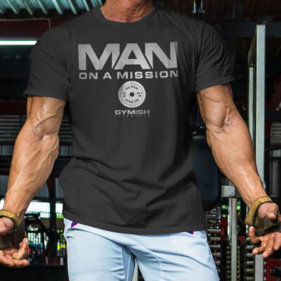 689a13c5405a8c41ff9b521a2737a01a485fabd467115ca776003.jpg Man on Mission Workout Shirts for Men, Motivational Gym Funny Lifting T-Shirts