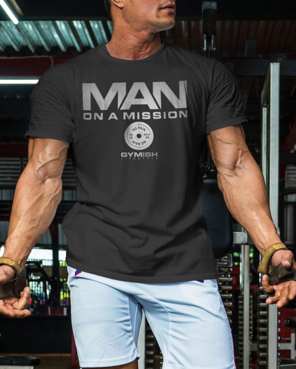 689a13c5405a8c41ff9b521a2737a01a485fabd467115ca776003.jpg Man on Mission Workout Shirts for Men, Motivational Gym Funny Lifting T-Shirts