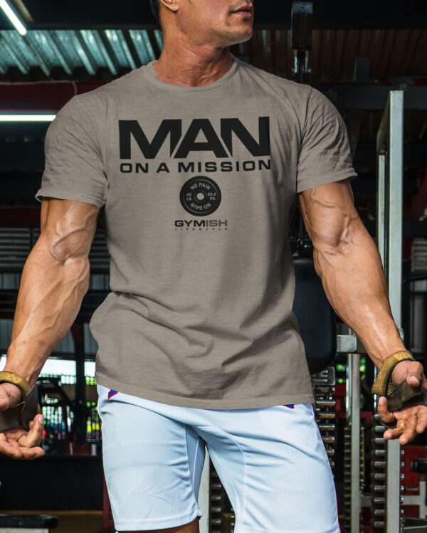 689a13d8a76f080c81ee7a514c6efffb179b370967e68765d0da3.jpg Man on Mission Workout Shirts for Men, Motivational Gym Funny Lifting T-Shirts