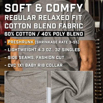 689a13da3ff1401778251b3e2849a2fe4ee6e96e321e62796e62b.jpg Man on Mission Workout Shirts for Men, Motivational Gym Funny Lifting T-Shirts