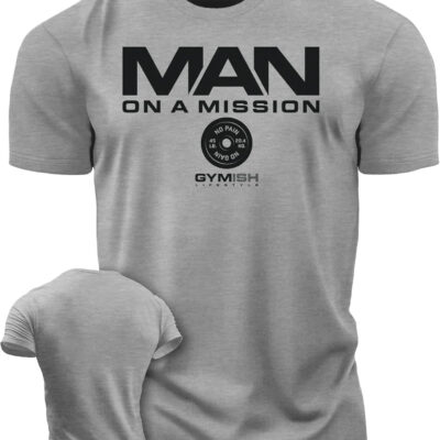 689a13ea2ee3e8c0d80600f251a569b682cb120281b6abc640b0f.jpg Man on Mission Workout Shirts for Men, Motivational Gym Funny Lifting T-Shirts