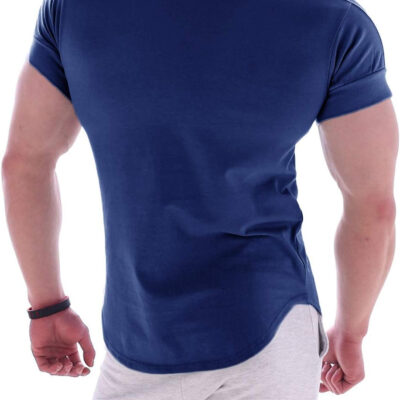 689a1452cc6deb8cb9a2e5369667387d2f60959668b1387d4d8b6.jpg Mens Muscle Cotton Lightweight Workout Short Sleeve T-Shirts Gym Sweat Tee T24