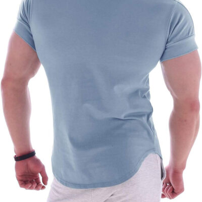 689a14621359d6b79f2836ec400aff272fe0e8da232720d95665b.jpg Mens Muscle Cotton Lightweight Workout Short Sleeve T-Shirts Gym Sweat Tee T24