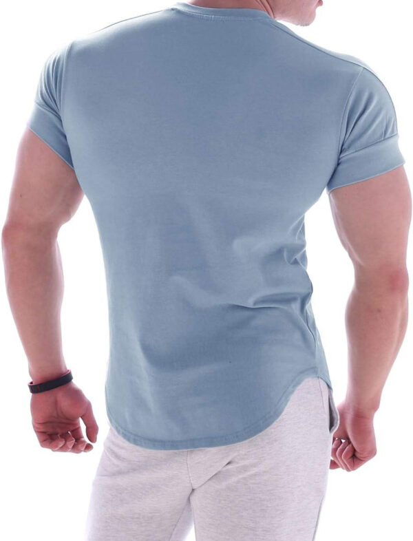 689a14621359d6b79f2836ec400aff272fe0e8da232720d95665b.jpg Mens Muscle Cotton Lightweight Workout Short Sleeve T-Shirts Gym Sweat Tee T24