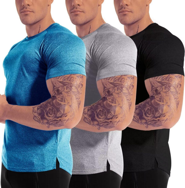 689a153b1a863dfd48fd122a269f45f20eab07afecd4001ca7d59.jpg Men's 3pack Dry Fit Workout Gym Short Sleeve T Shirt Moisture Wicking Active Athletic Performance Running Shirts