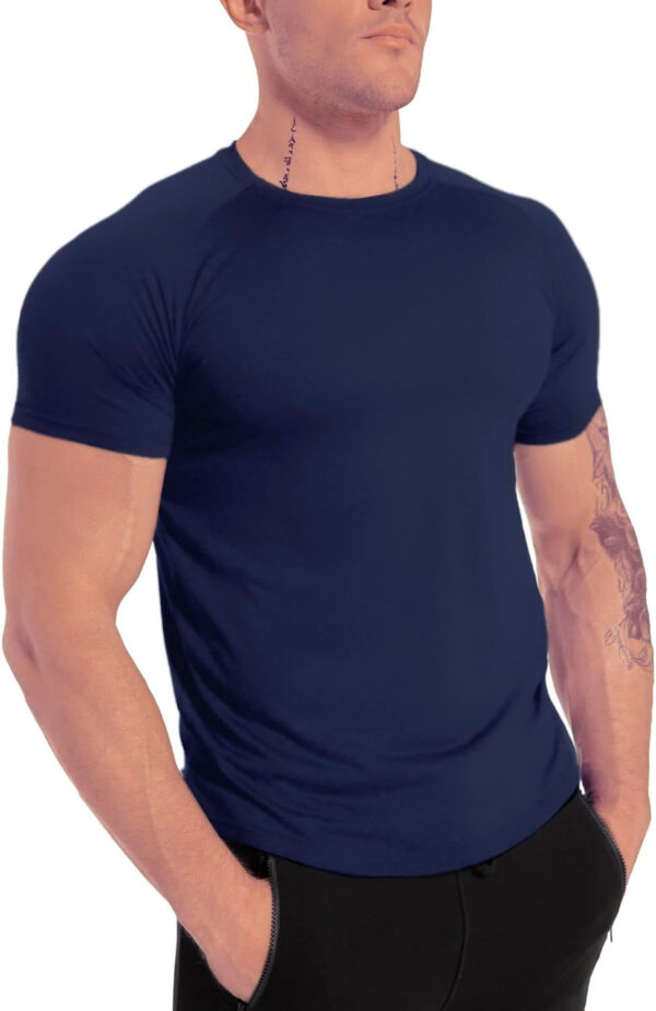 689a15557e7c3f9aa596625d9be24290fd6edeb62a09429dd2804.jpg Men's 3pack Dry Fit Workout Gym Short Sleeve T Shirt Moisture Wicking Active Athletic Performance Running Shirts