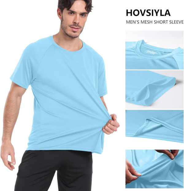 1/5 Pack Running Shirts Men Sport Tops Dry Fit Gym Wicking Athletic T Shirts Breathable Cool Workout Shirts